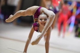 Ломакина Алина тренируется в Центре гимнастики Ирины Винер-Усмановой
